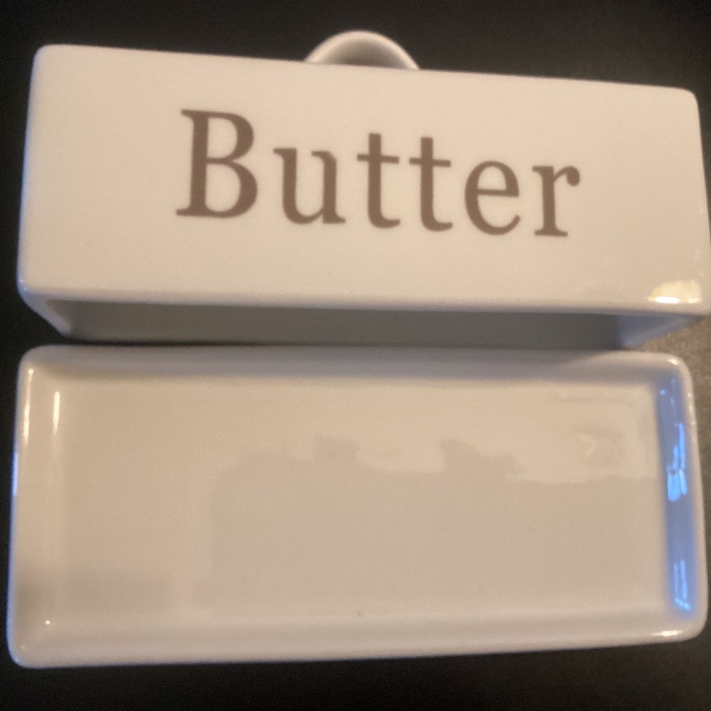 Brand new Grace teaware  BUTTER DISH white